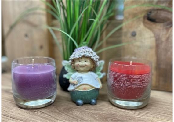 Duftkerze lavendel im Glas D:65 mm H:75mm (lila)