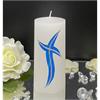 Firmung/Kommunion Kreuz blau/silber