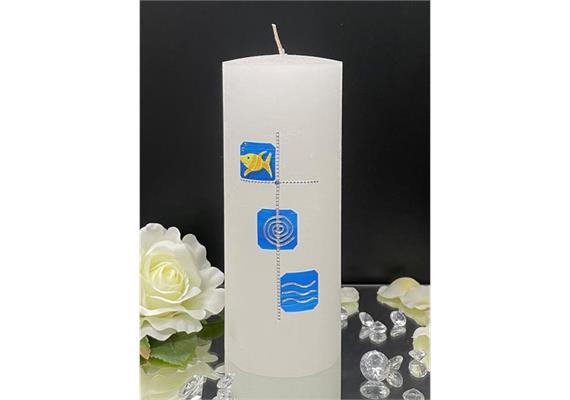 Firmung/Kommunion Kreuz, Fisch, Lebensring, Wasser