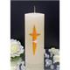 Firmung/Kommunion Kreuz orange/gold mit Taube