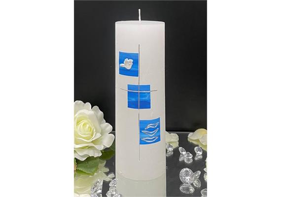 Firmung/Kommunion Kreuz, Taube und Wasser silber
