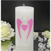 Firmung/Kommunion mit Engel rosa/silber