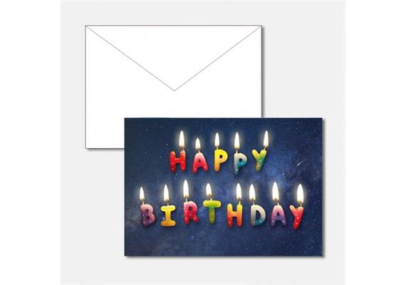 Geburtstagskarte Happy Birthday Kerzen