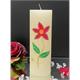 Geburtstagskerze Blume rot/gold