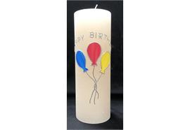 Geburtstagskerze Happy Birthday mit Ballone