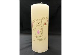 Geburtstagskerze mit Hase und Blume