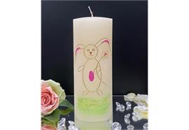 Geburtstagskerze mit Hase und Blume