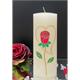 Geburtstagskerze Rose im Herz
