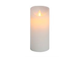 LED Echtwachskerze weiss D: 75 mm H: 150 mm