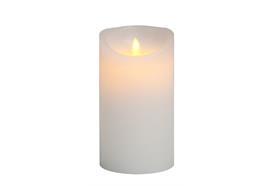 LED Echtwachskerze weiss D: 90 mm H: 180 mm