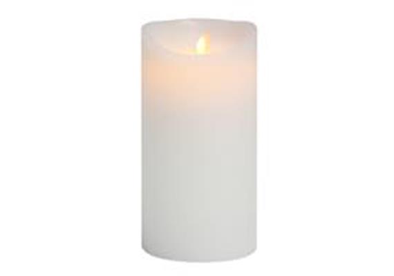 LED Echtwachskerze weiss D: 90 mm H: 230 mm