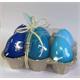Ostereier Set blau D: 60 mm H: 45 mm