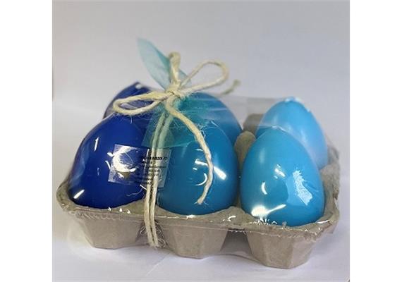 Ostereier Set blau D: 60 mm H: 45 mm