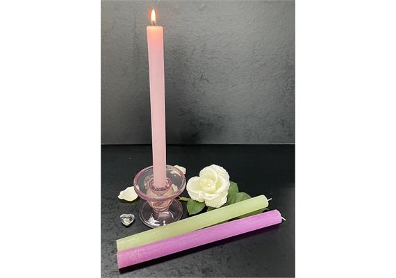 Raureif-Stabkerzen D:22mm H:180mm terra