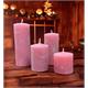Raureifkerzen Adventsset altrosa