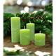 Raureifkerzen Adventsset olive