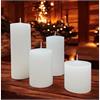 Raureifkerzen Adventsset weiss