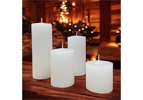 Raureifkerzen Adventsset weiss Raureifkerzen Adventsset weiss