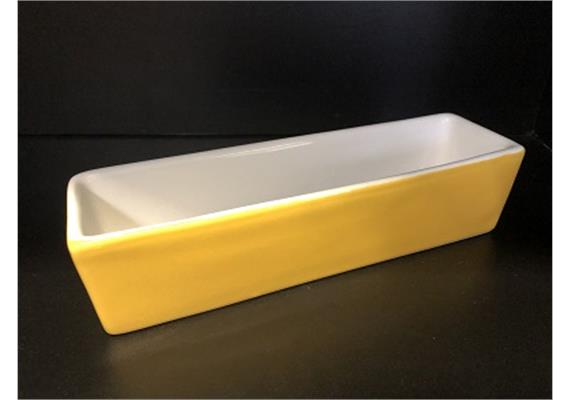 Steingut-rechteckig L: 210 mm B: 60 mm gelb