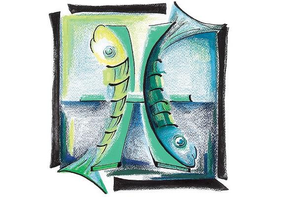 Sternzeichenkerze "Fische"