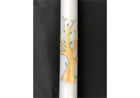 Taufkerze Baum gold