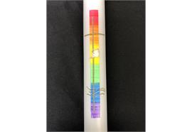 Taufkerze Regenbogen Kreuz Taube Wasser