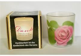 Teelichtglas Danke D: 60 mm H: 65 mm