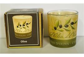 Teelichtglas - Ein Licht für Dich Olive D: 60 mm H: 65 mm