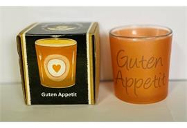 Teelichtglas Guten Appetit D: 60 mm H: 65 mm