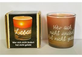 Teelichtglas Leben D: 60 mm H: 65 mm