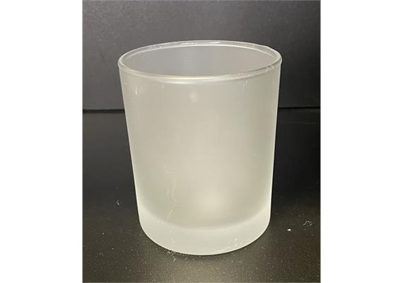 Teelichtglas matt, Innen glatt D: 74 mm H: 86 mm