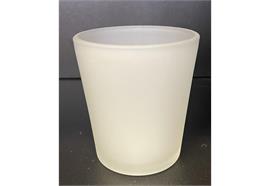 Teelichtglas matt/konisch D: 80 mm H: 90 mm