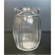 Teelichtglas sweet gestreift D: 75 mm H: 120 mm