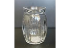 Teelichtglas sweet gestreift D: 75 mm H: 120 mm